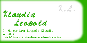 klaudia leopold business card